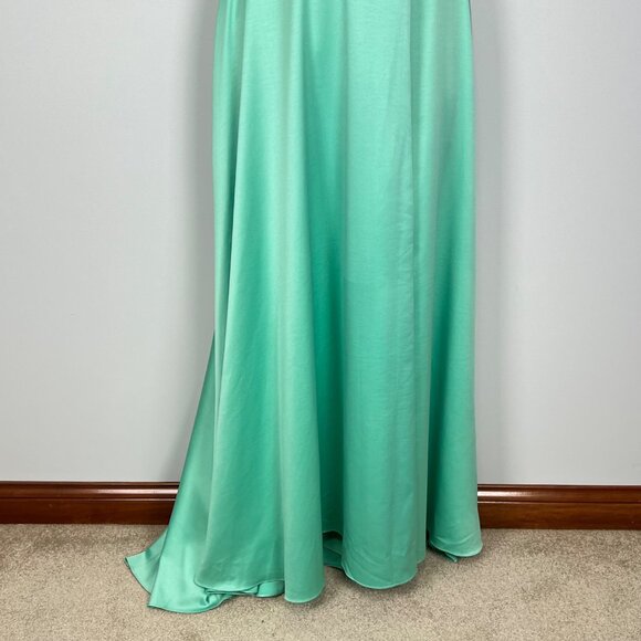 Johnathan Kayne Seafoam Green Formal Evening Gown 2013 Crystal Belt size 14 - Picture 7 of 12